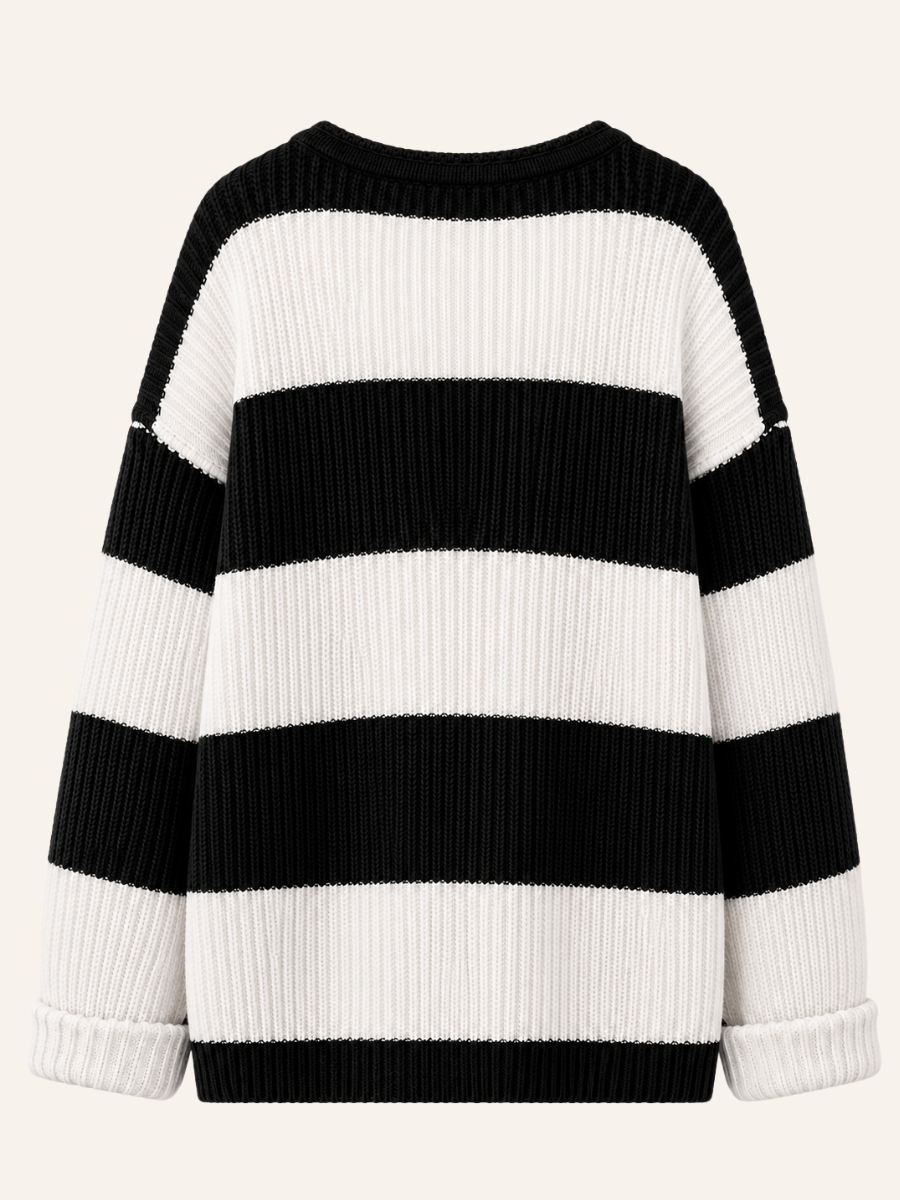Wide Stripe Knit Sweater
