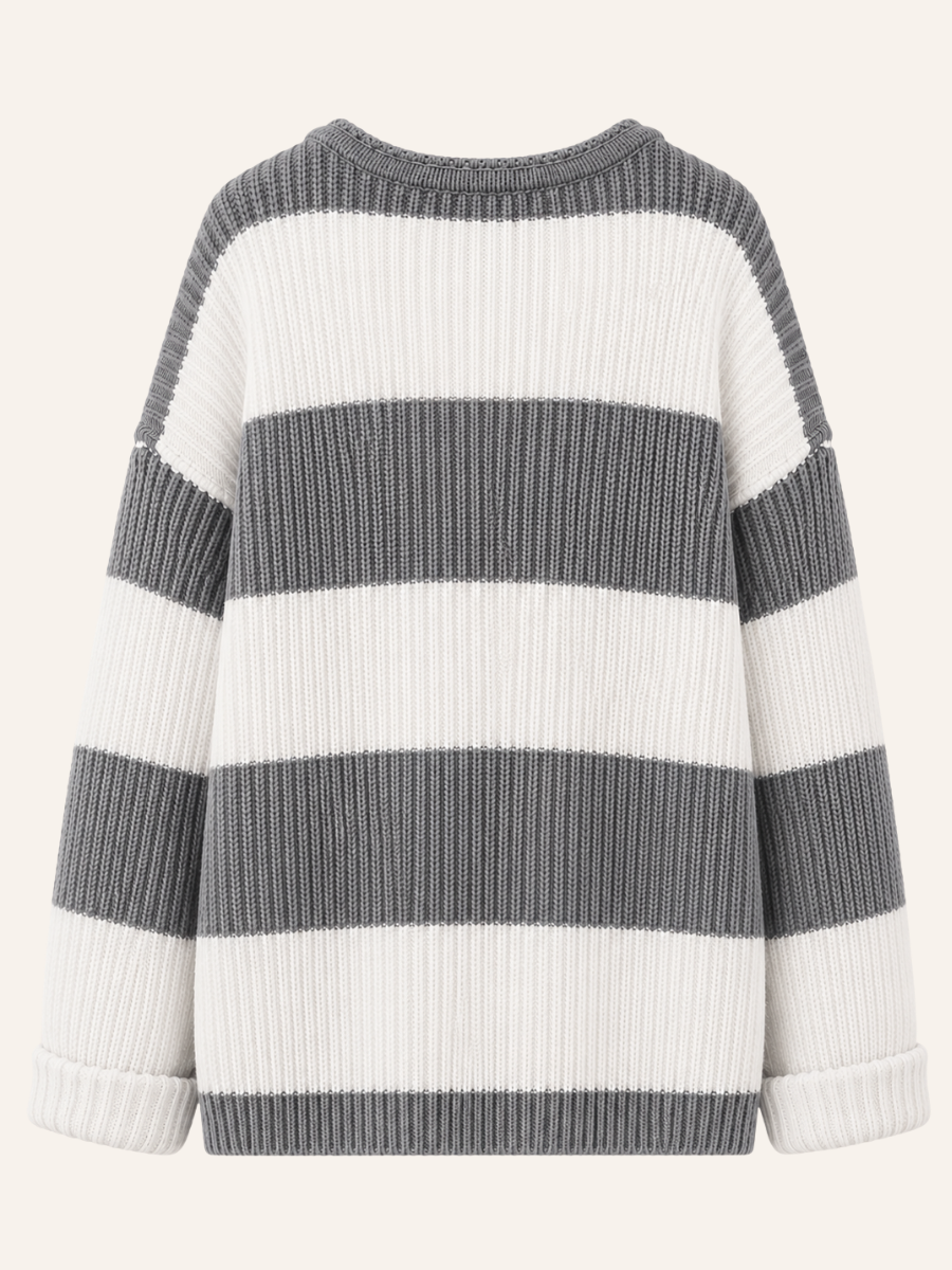 Wide Stripe Knit Sweater