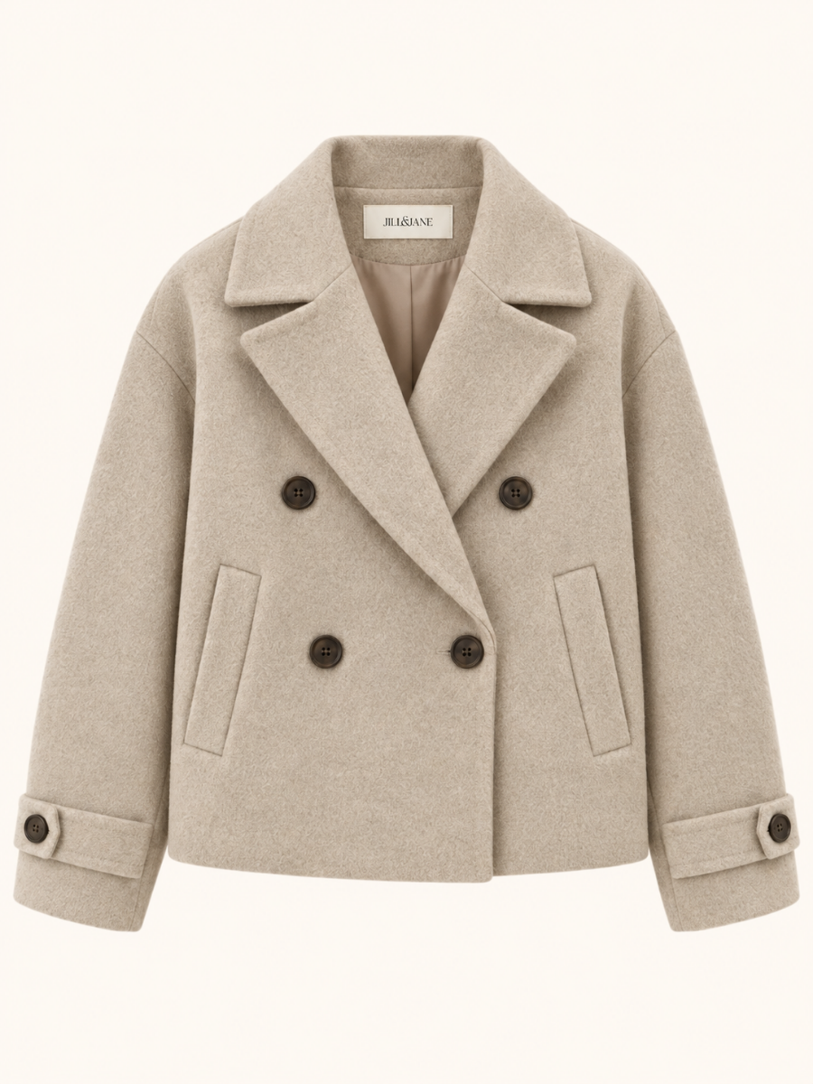Double-Breasted Cropped Jacket