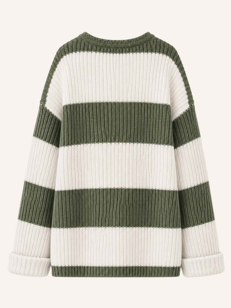 Wide Stripe Knit Sweater