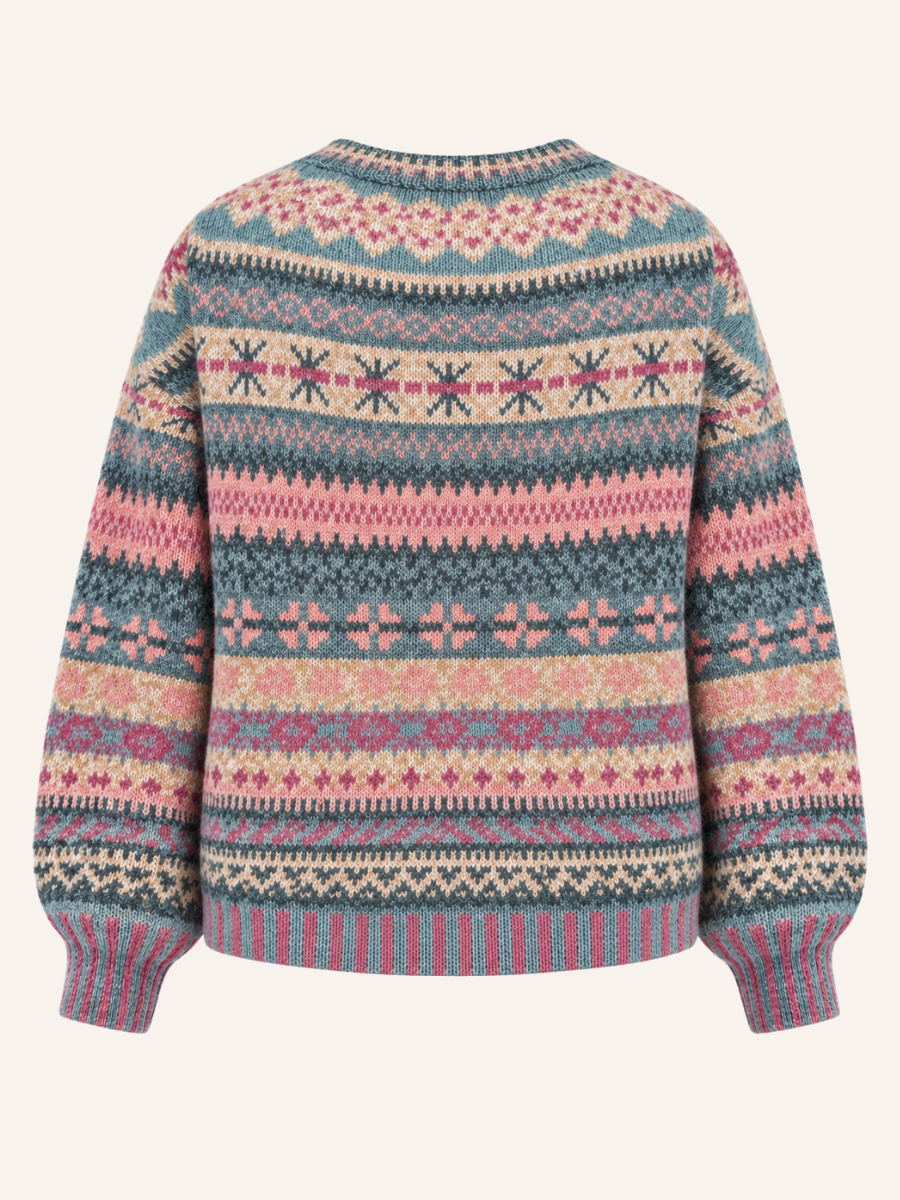 Vintage Pattern V-Neck Vest