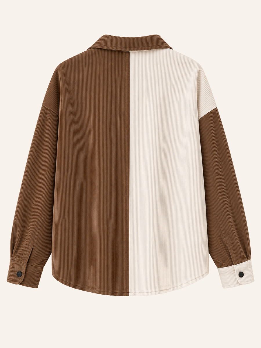 Two-Tone Textured Overshirt