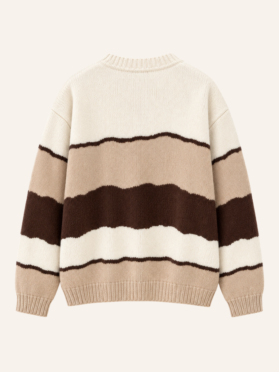 Neutral Stripe Knit Sweater
