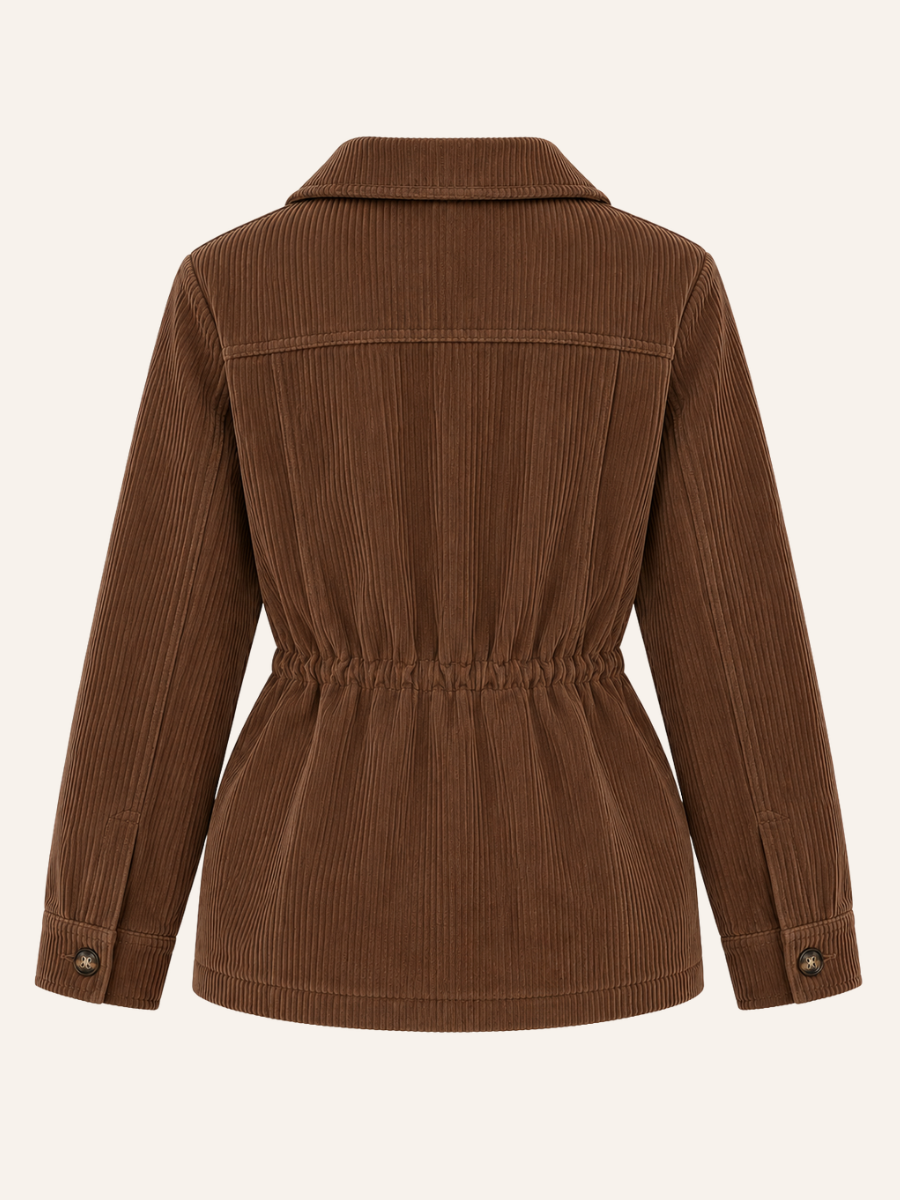 Drawstring-Waist Corduroy Jacket