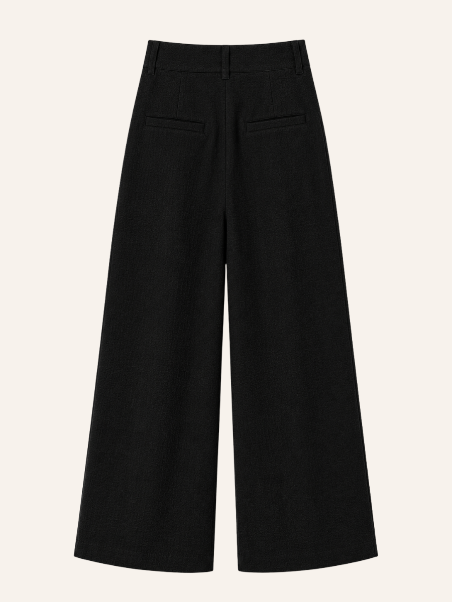 Button-Front Pleated Broek