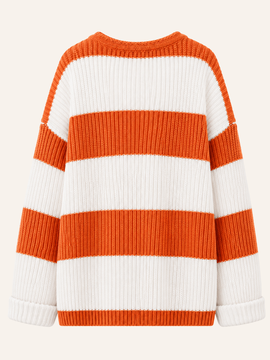 Wide Stripe Knit Sweater