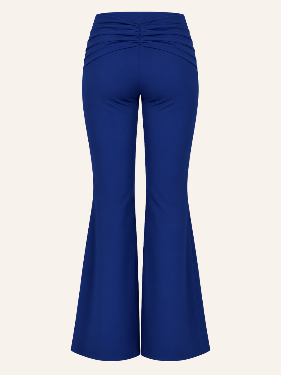 Ruched Buckle Flare Legging