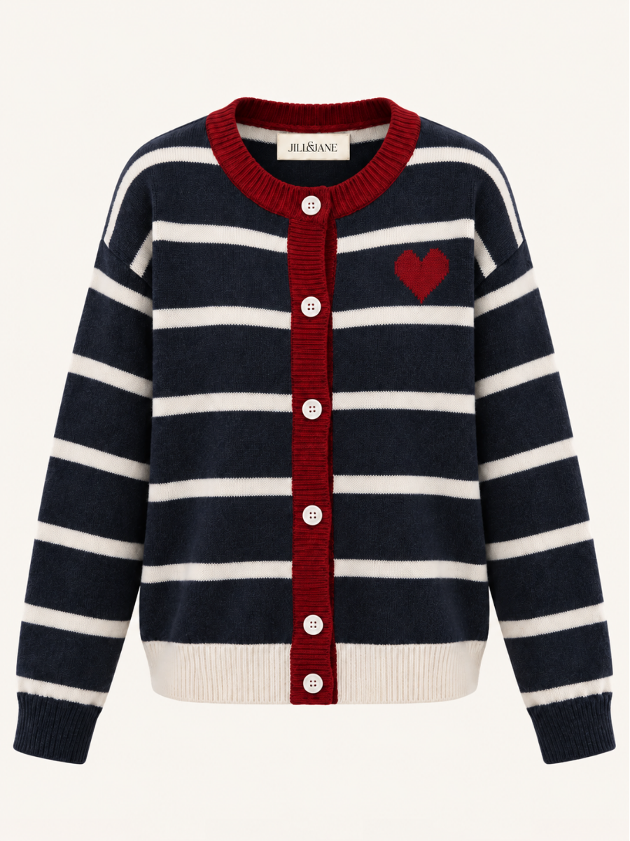 Mabel Striped Heart Vest