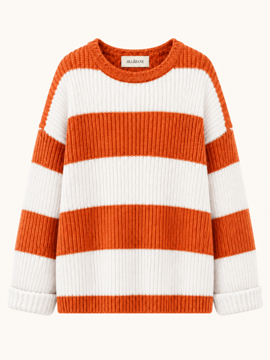 Wide Stripe Knit Sweater
