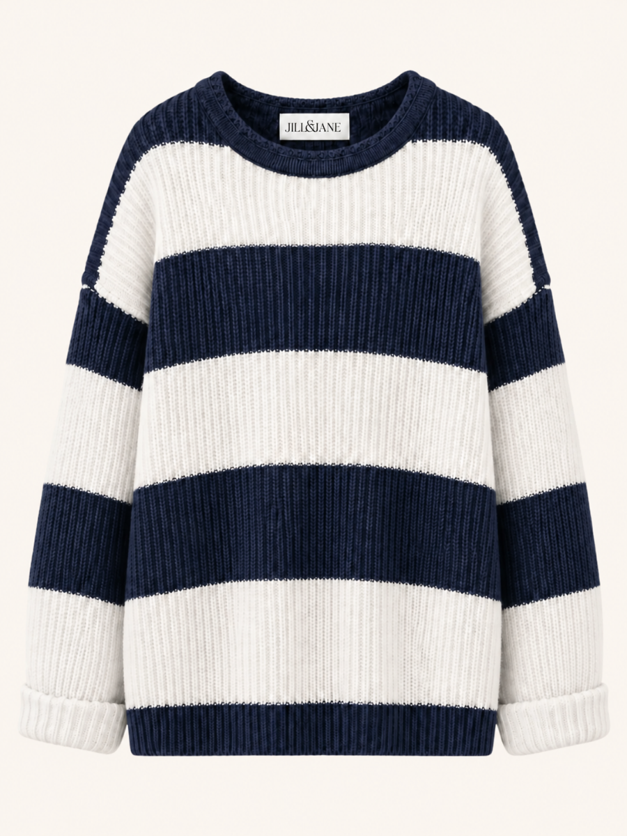 Wide Stripe Knit Sweater