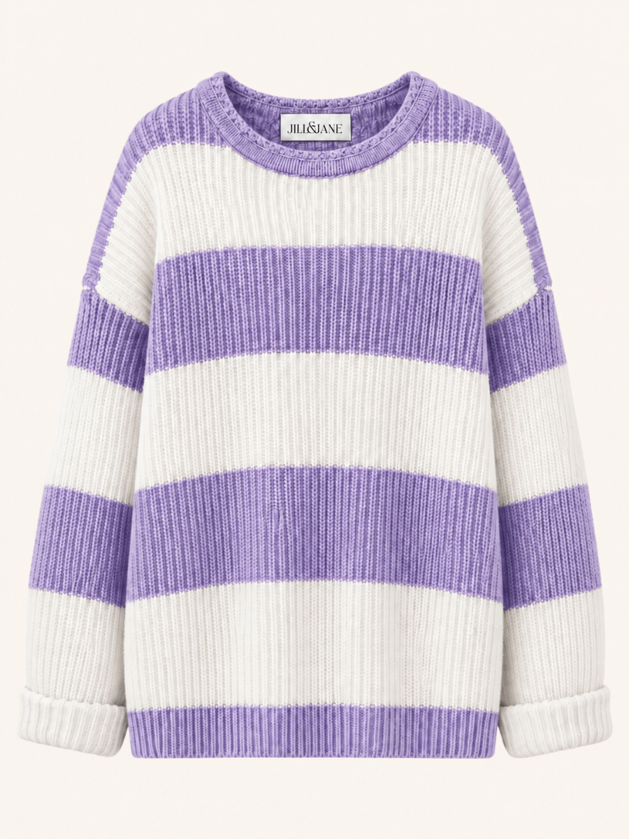 Wide Stripe Knit Sweater