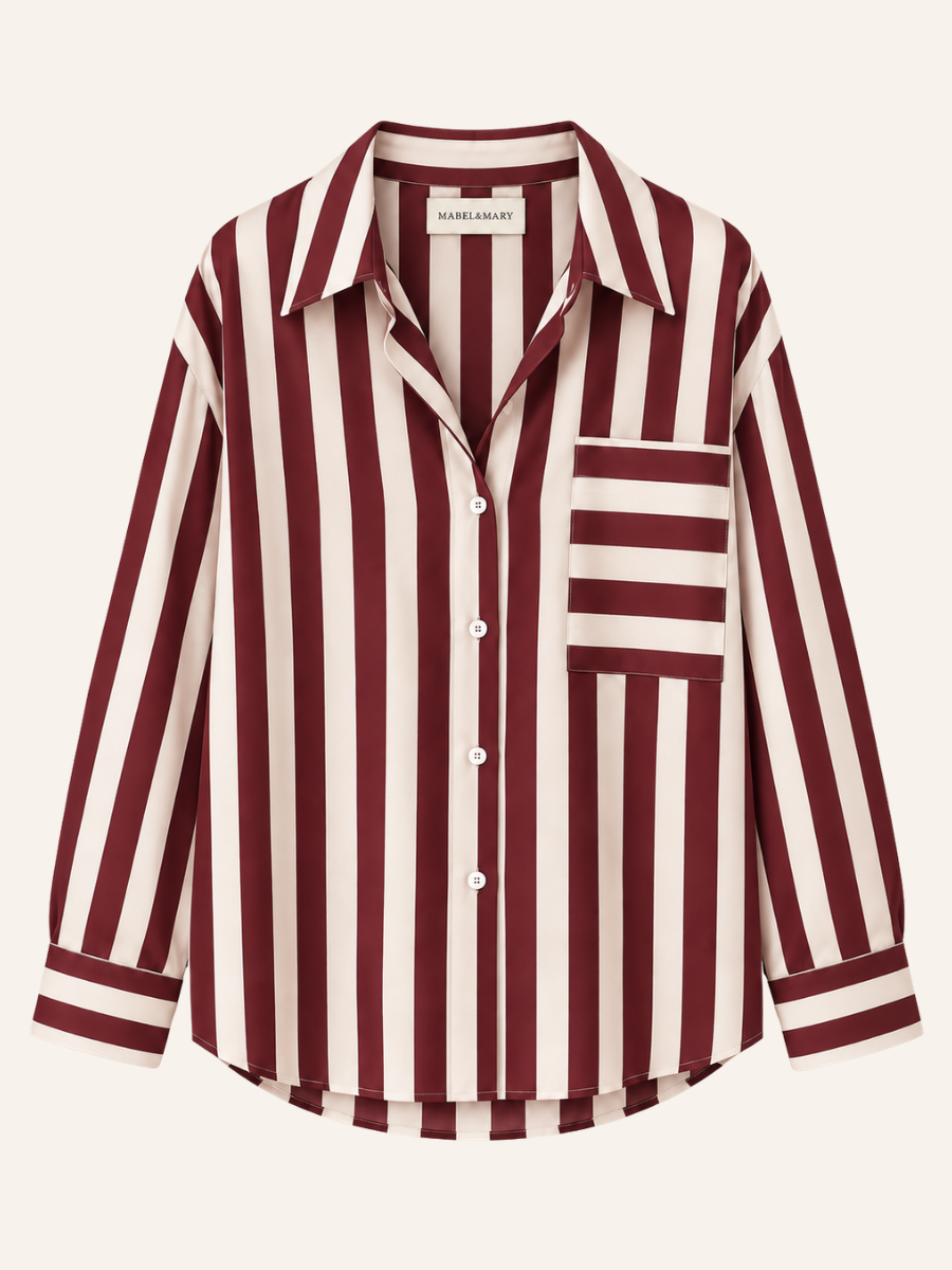 Striped Button-Up Blouse