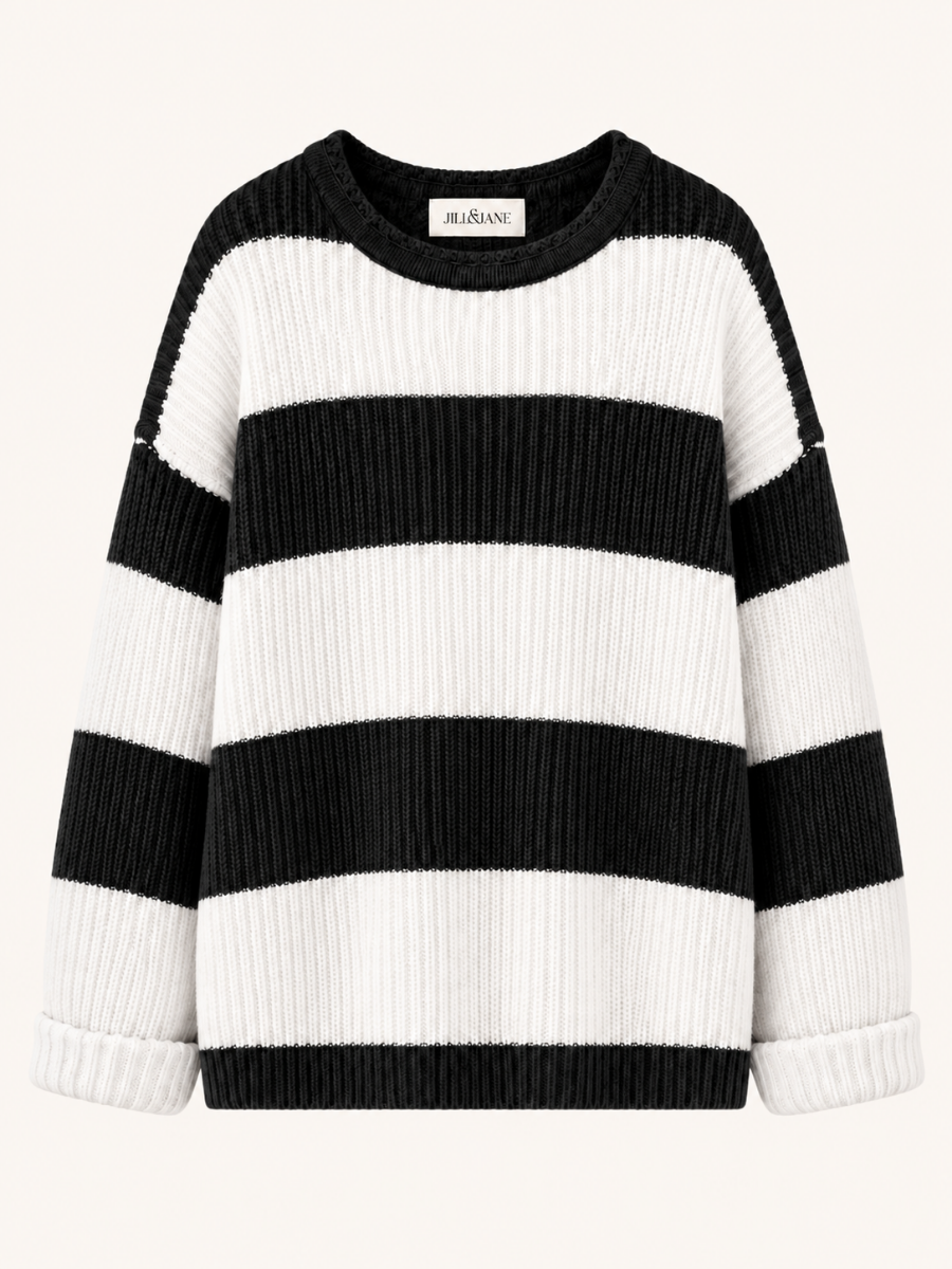 Wide Stripe Knit Sweater