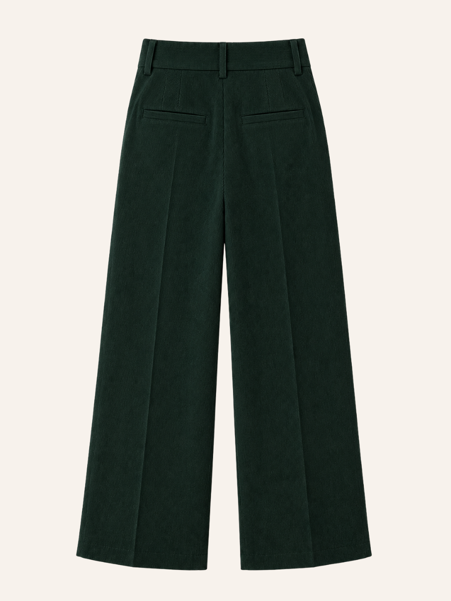 Ribbed Wide-Leg Jeans