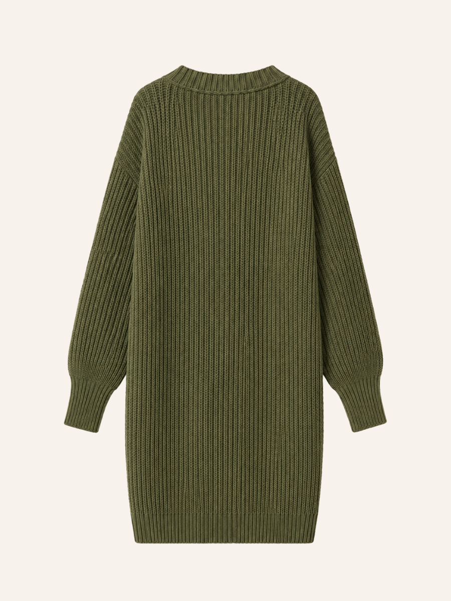 Button Front Knit Jurk