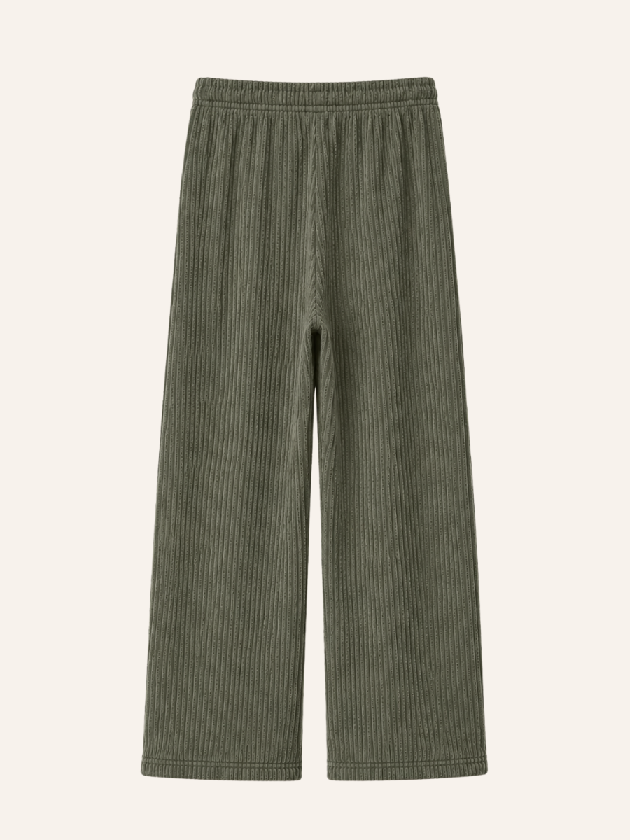 Ribbed Wide-Leg Comfortbroek