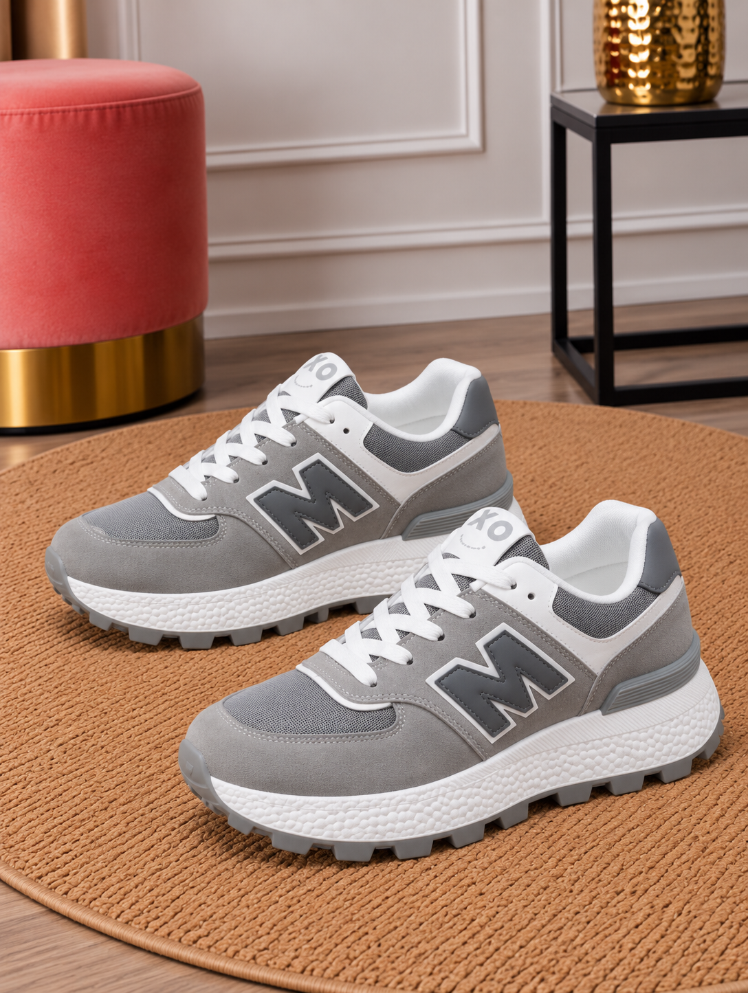 Contrast Panel Chunky Sneakers