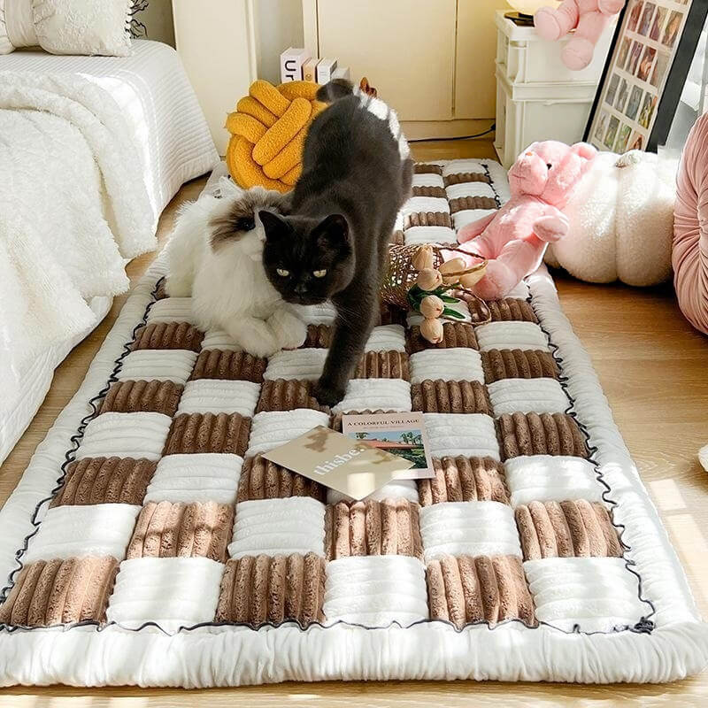 Geruite Chenille Bankbeschermer