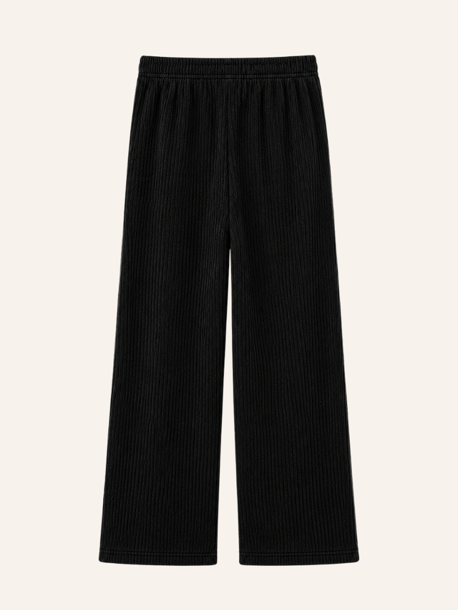 Ribbed Wide-Leg Comfortbroek