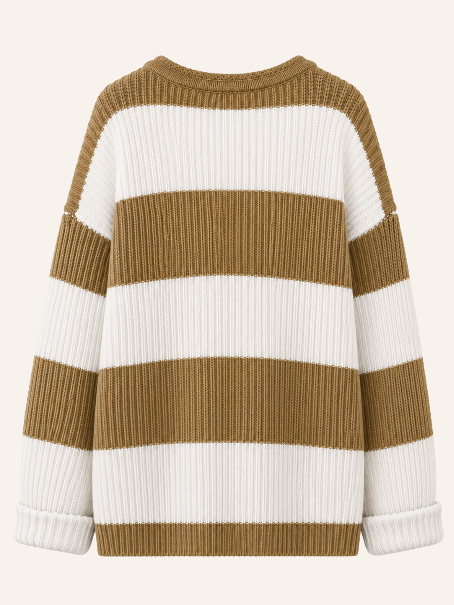 Wide Stripe Knit Sweater