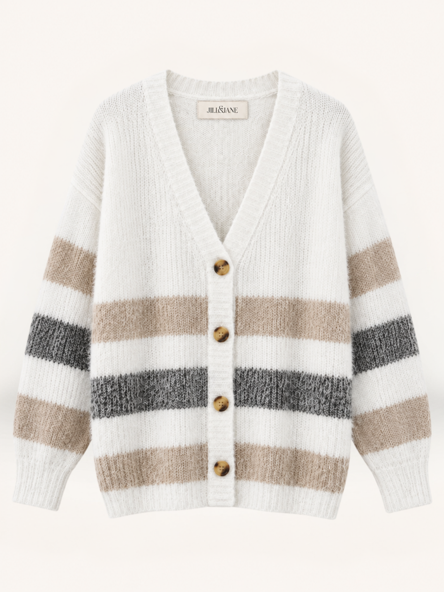 Neutral Stripe Knit Vest