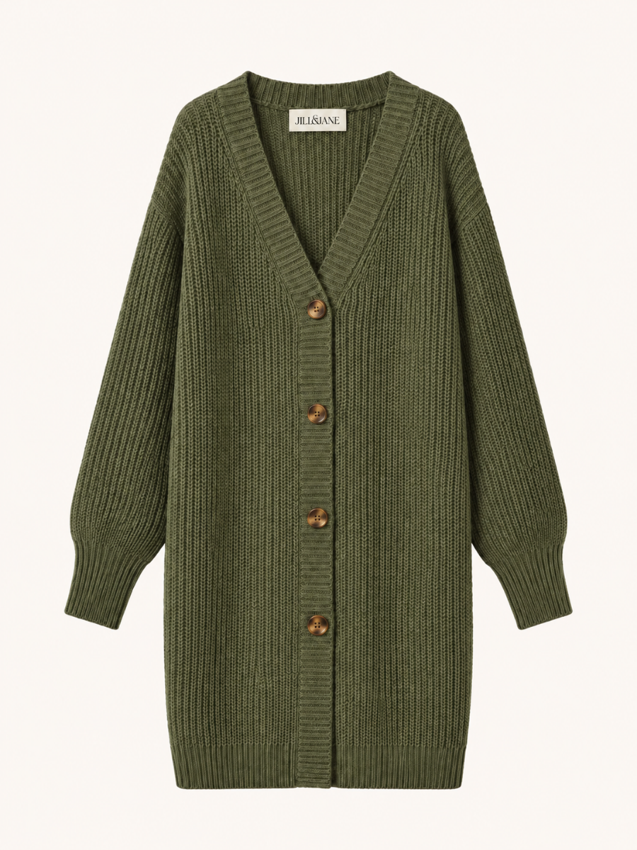 Button Front Knit Jurk
