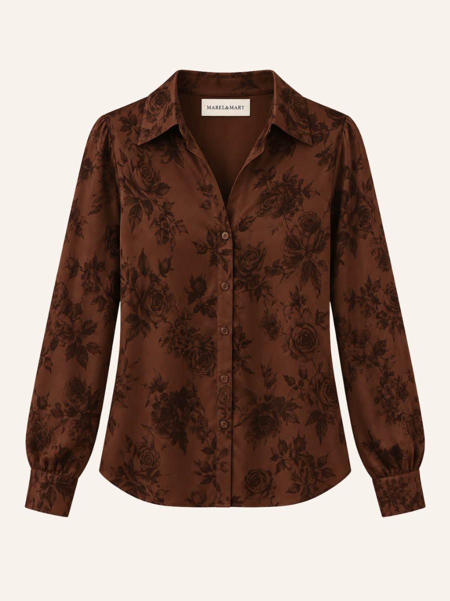 Floral Button-Up Blouse