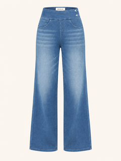 Side-Button Stretch Jeans