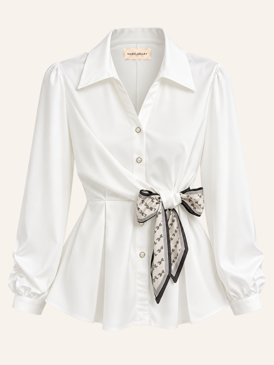 Adeline Tie-Waist Blouse