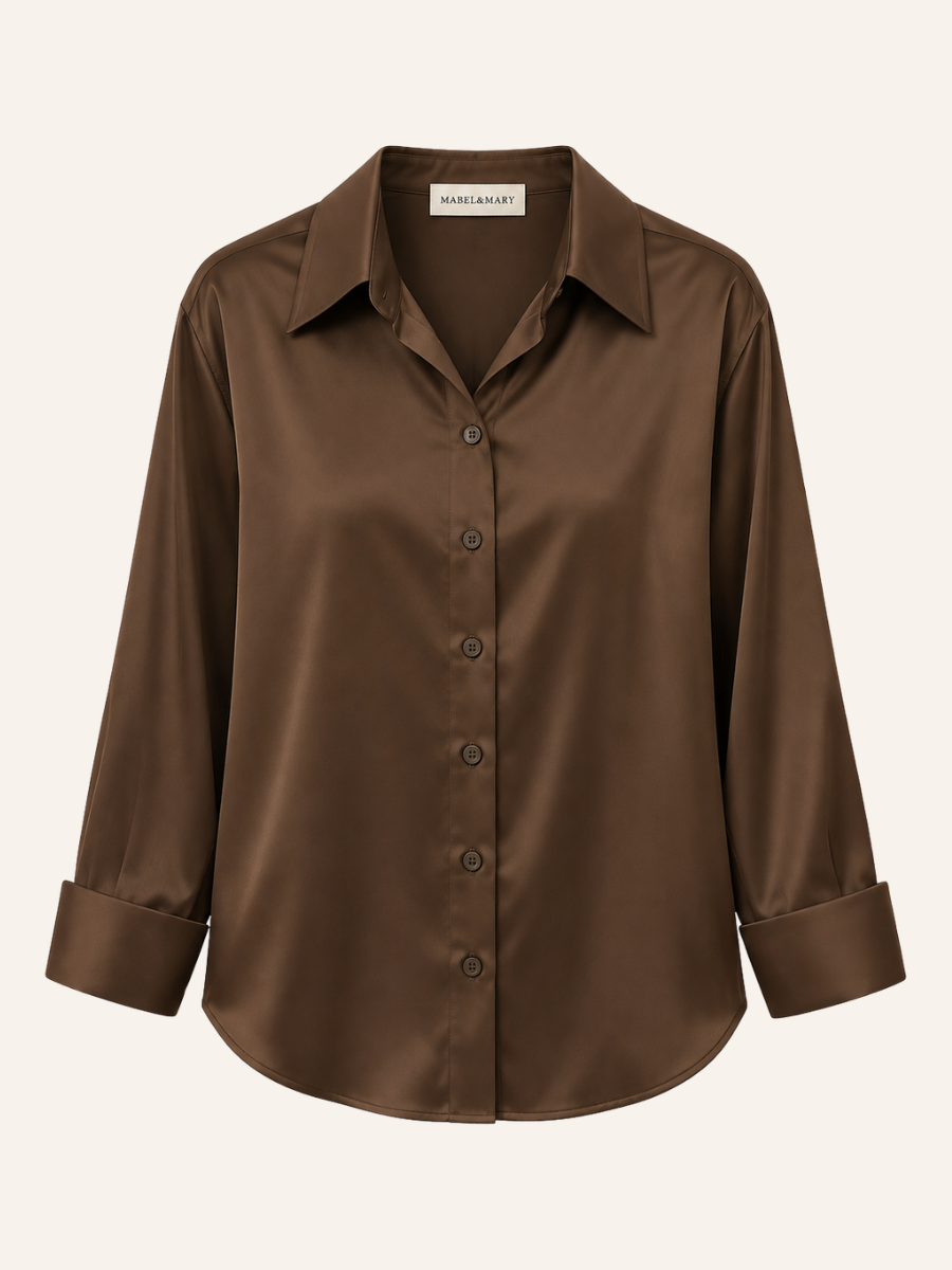 Collared Button-Up Blouse