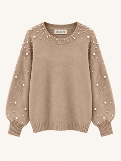 Pearl Embellished Knit Sweater