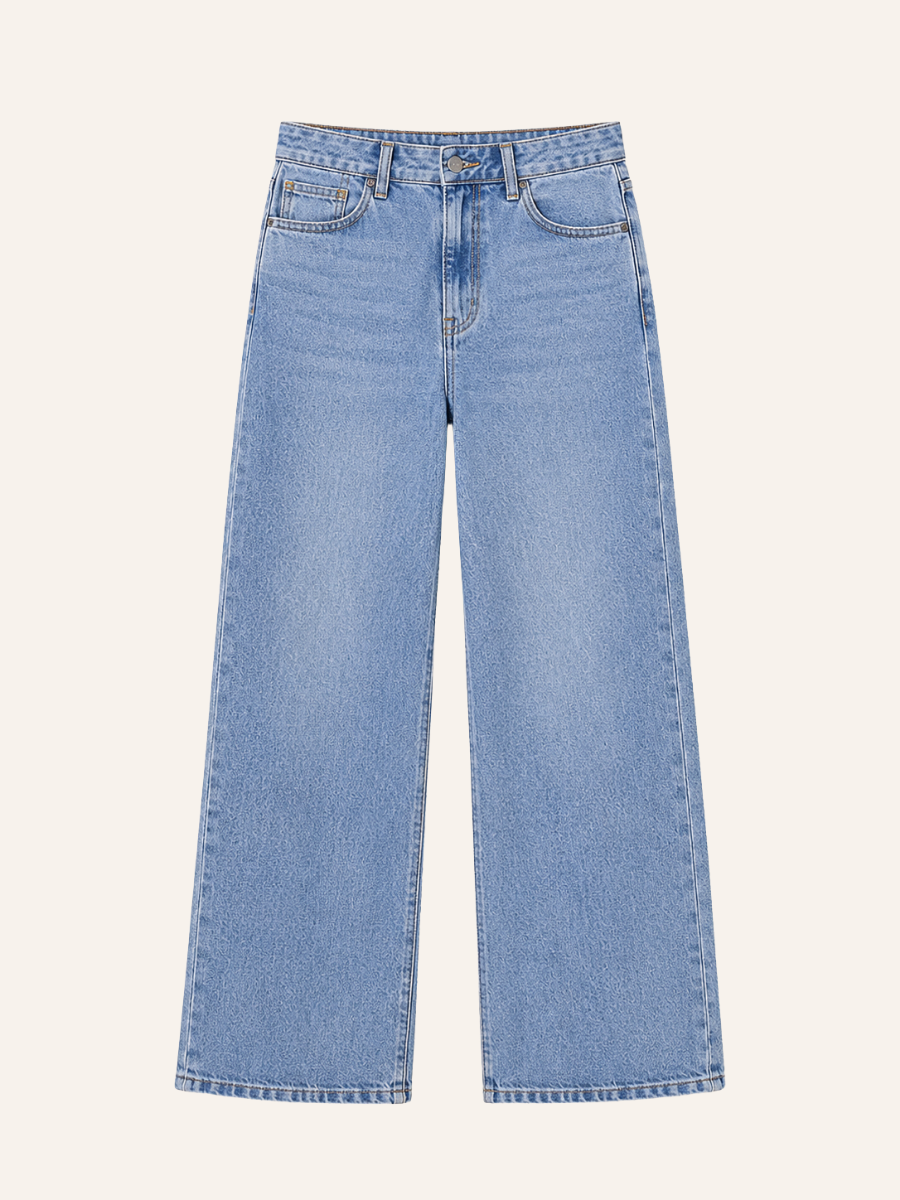 High-Waisted Wide-Leg Jeans
