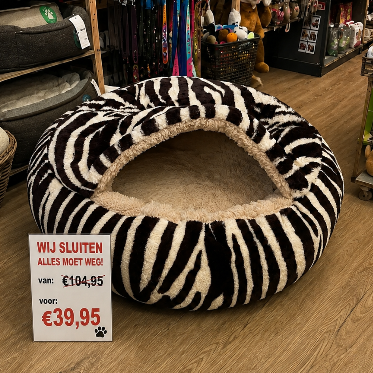 Zebra Slaapmand - Voor Honden & Katten