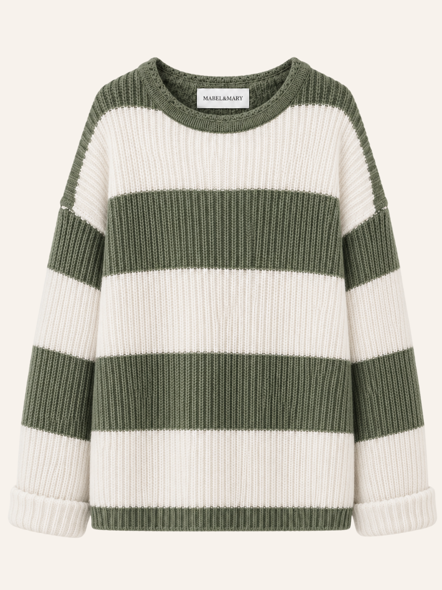 Wide Stripe Knit Sweater