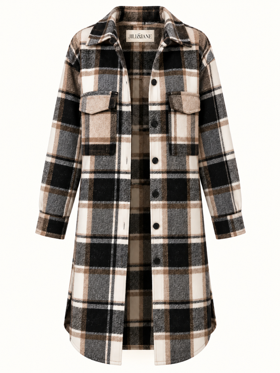 Plaid Longline Coat