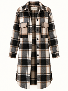 Plaid Longline Coat