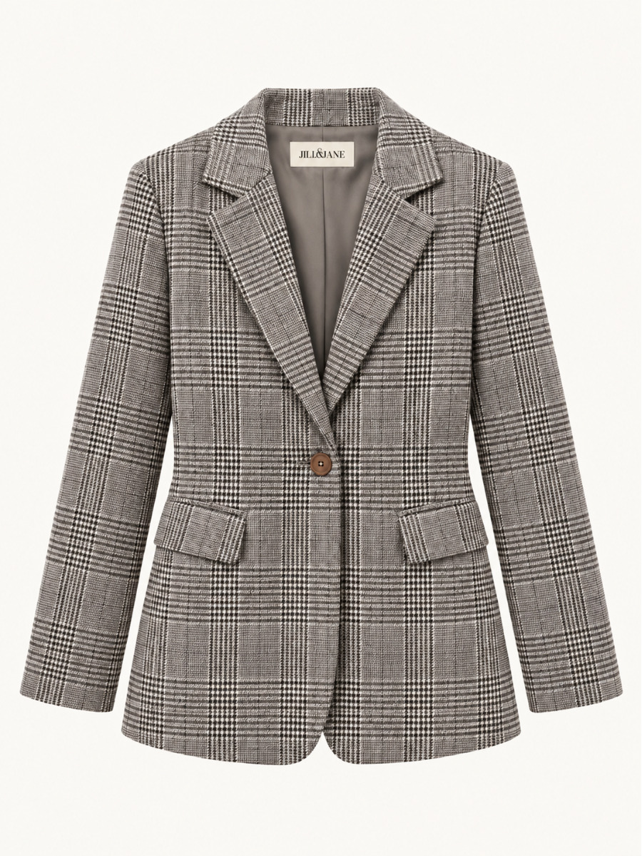 Plaid Tailored Blazer