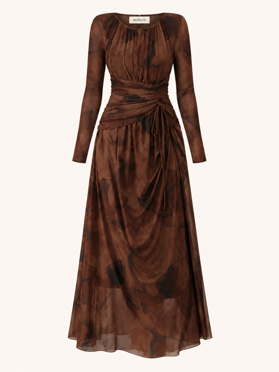 Ruched Maxi Jurk
