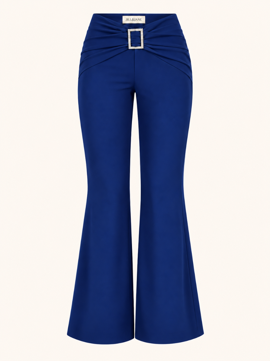 Ruched Buckle Flare Legging