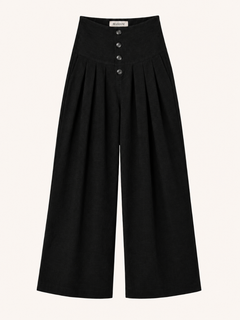 Button-Front Pleated Broek