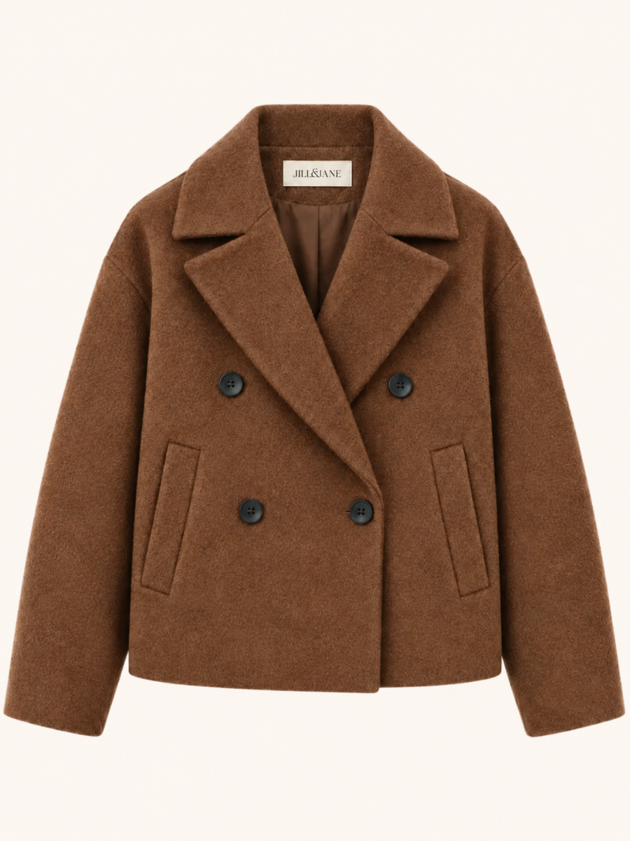 Double-Breasted Cropped Jacket