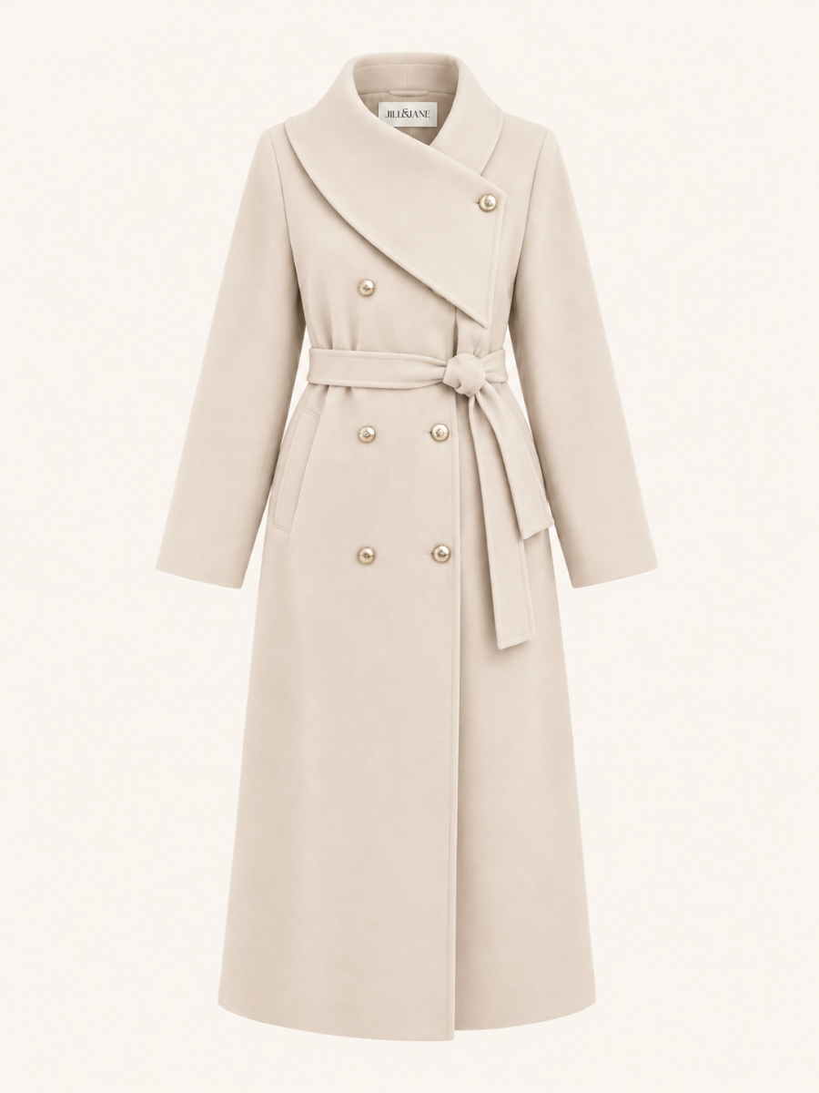 Asymmetric Belted Coat