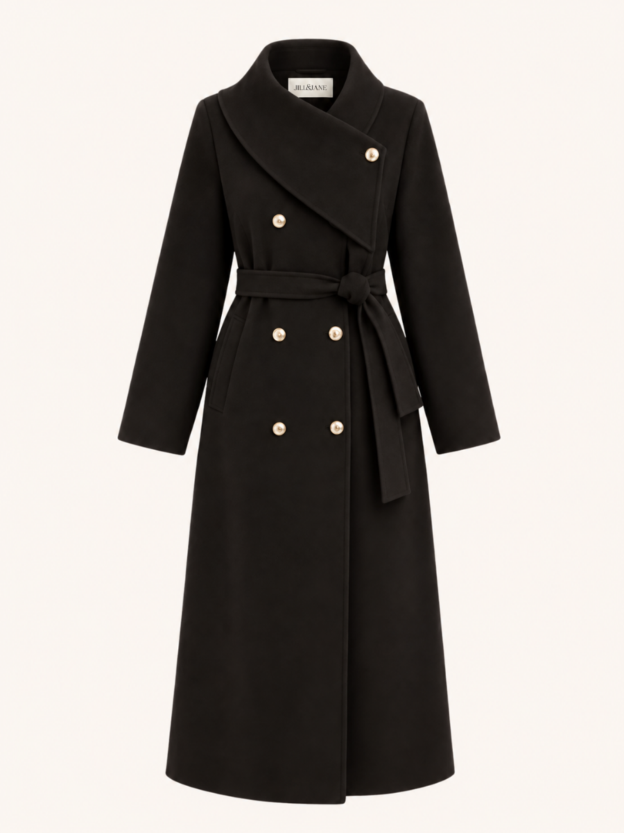 Asymmetric Belted Coat