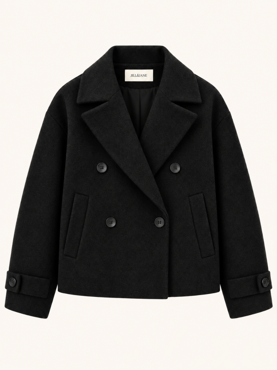 Double-Breasted Cropped Jacket