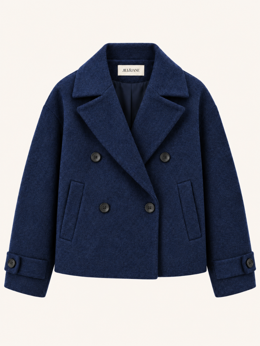 Double-Breasted Cropped Jacket
