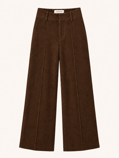 Ribbed Wide-Leg Jeans