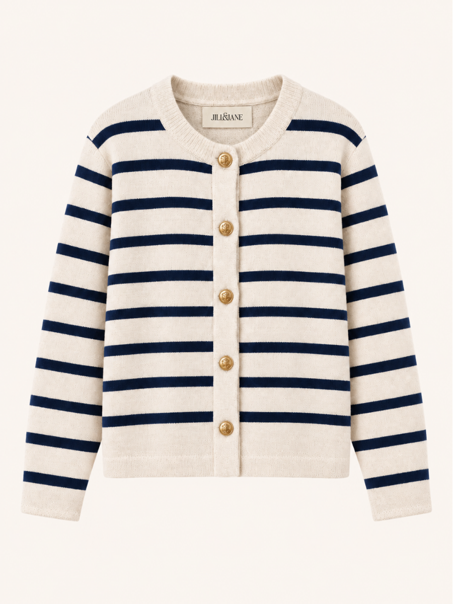 Striped Gold Button Vest