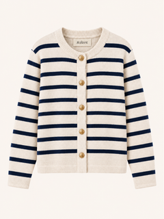 Striped Gold Button Vest