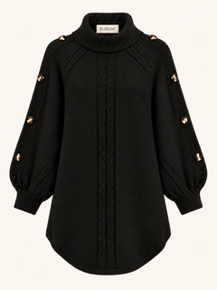 Cable Knit Poncho Sweater