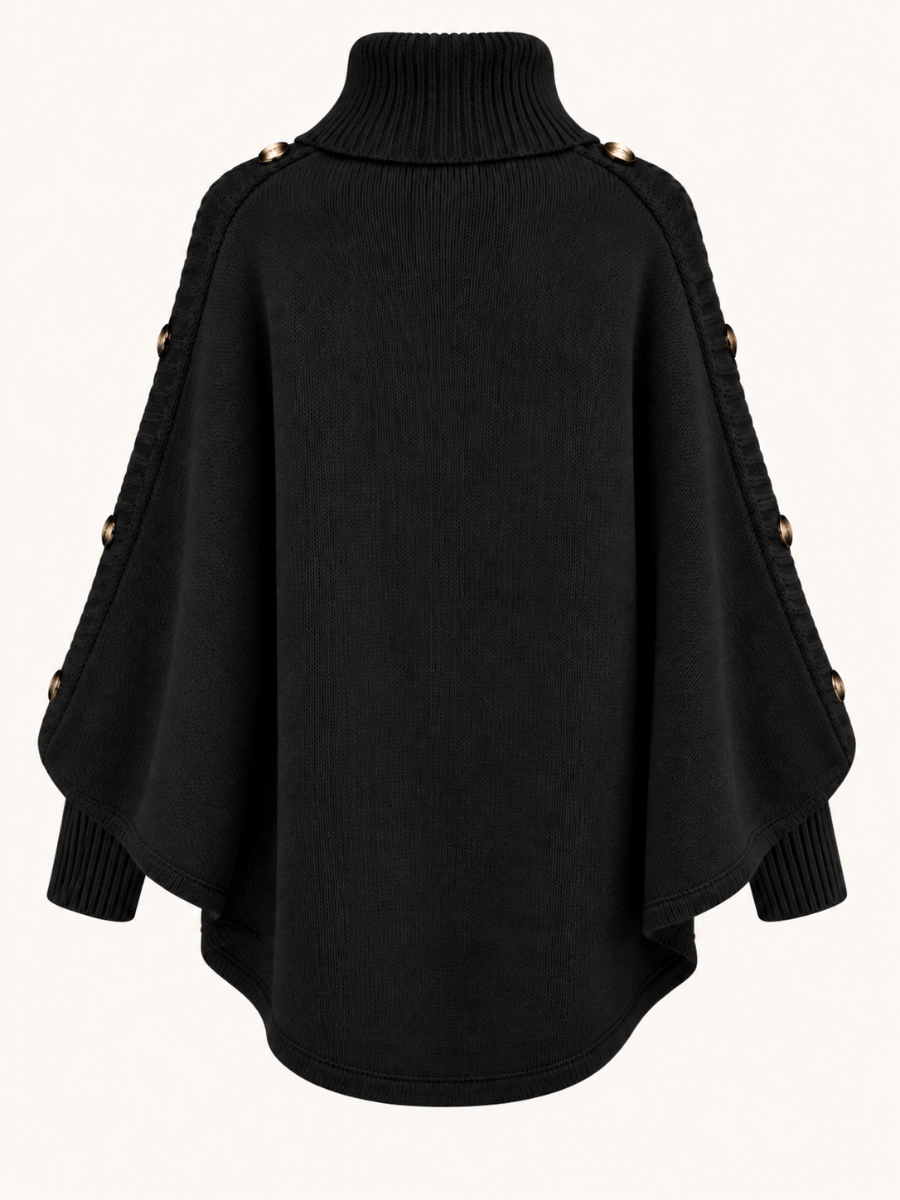 Cable Knit Poncho Sweater